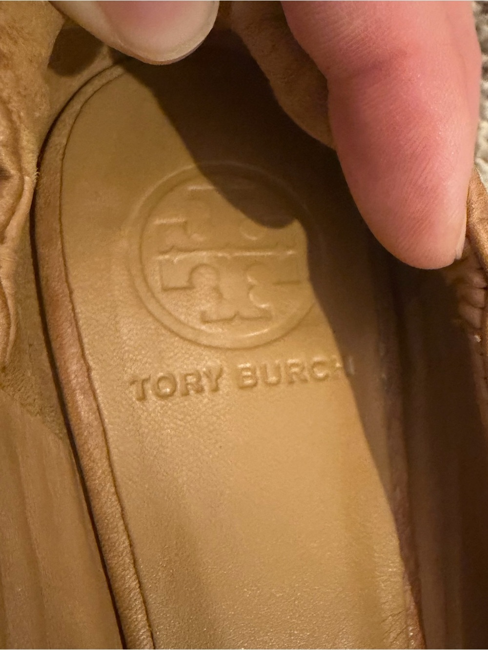 Tory Burch Tan leather Reva Flats Size 7 - Picture 3 of 8